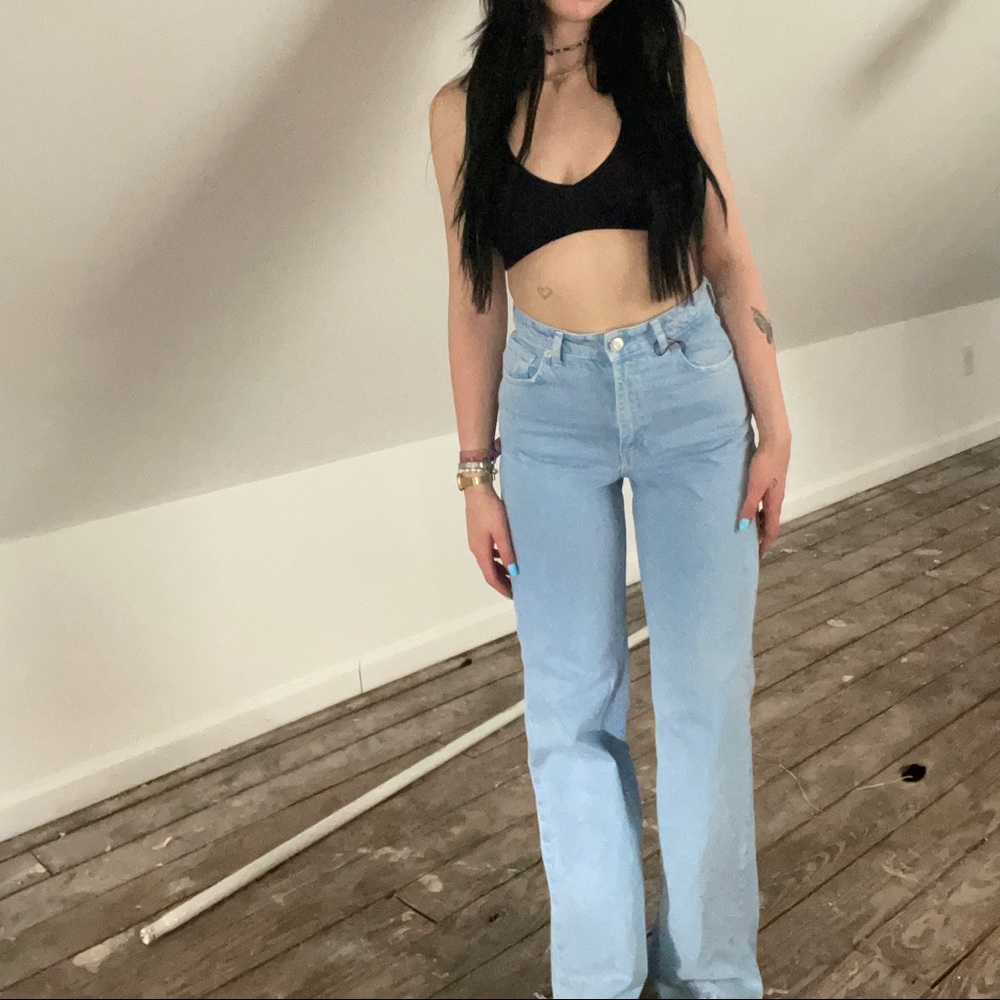 Zara High Rise Flare Jeans